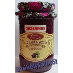   Kézműves Székely cukormentes lekvár - FEKETE RIBIZLI 310g - 100 % gyümölcs, édesítőszer nélkül, sűrítőanyag nélkül (PÉPES)