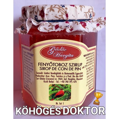 Hargitai FENYŐTOBOZ szirup lándzsás utifűvel, pitypanggal - KÖHÖGÉSDOKTOR 200 ml