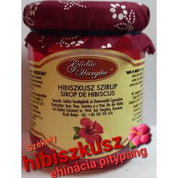   Kézműves székely VÖRÖS HIBISZKUSZ szirup EHINÁCIÁVAL és PITYPANGGAL 200 ml