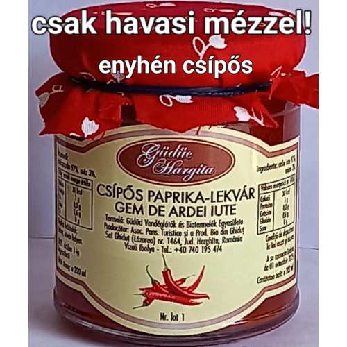 Mézes hargitai  csípős paprika "lekvár" (krém) 200 ml