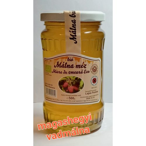 Erdélyi Bio Vad Málna méz 500 gr LF