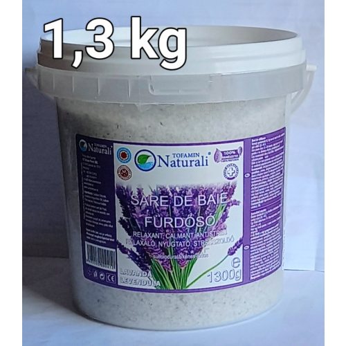 Prémium  Parajdi fürdősó, vödrös - 1,3 kg - Levendulás - praktikus visszazárható csomagolásban